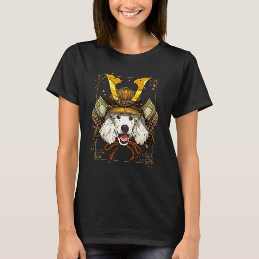 Japan Samurai Poodle Dog Pet Japanese Warrior Bus T-Shirt (Vorderseite)