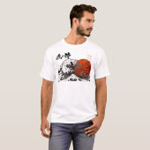 Japan Samurai soul hokusai The Great Wave T-Shirt (Vorne ganz)