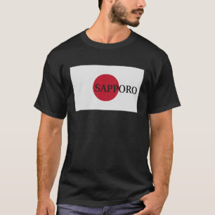 Japan Sapporo Asia Reiseflagge T-Shirt
