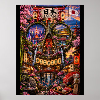 Japan-Schädel-Kunstposter | State of Mind Poster