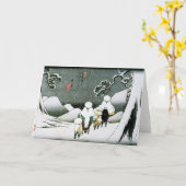 Japan-Schnee-Gruß-Karte Karte (Gelbe Blume)