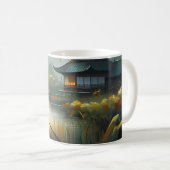 Japan See Vogel 1 - Leinwand Kaffeetasse (VorderseiteRechts)