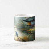 Japan See Vogel 1 - Leinwand Kaffeetasse (Mittel)