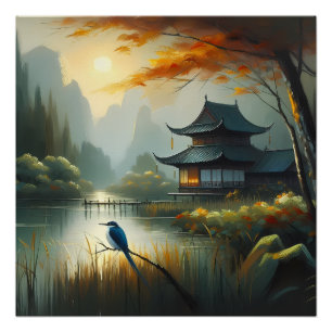 Japan See Vogel 1 - Leinwand Poster