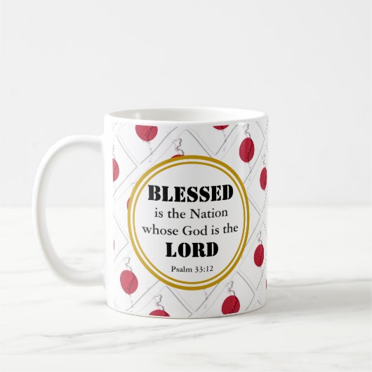 JAPAN segnete Nation Monogram Christlich Kaffeetasse (Links)