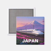 Japan Shinkansen Fuji Travel Magnet (Vorderseite/Rückseite)