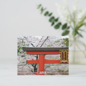 Japan Shrines und Sakura Postkarte (Stehend Vorderseite)