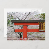Japan Shrines und Sakura Postkarte (Vorne/Hinten)