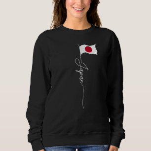 Japan Signature Flag Elegant Patriotisch Japanisch Sweatshirt