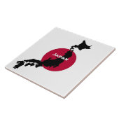 Japan-Silhouette Fliese (Seite)