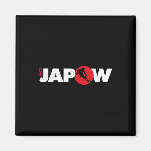 Japan Ski-Shirt Japow Powder-Skiing Japanische Fla Magnet