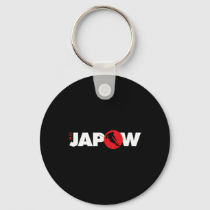 Japan Ski-Shirt Japow Pulverschneesport Japanische Schlüsselanhänger