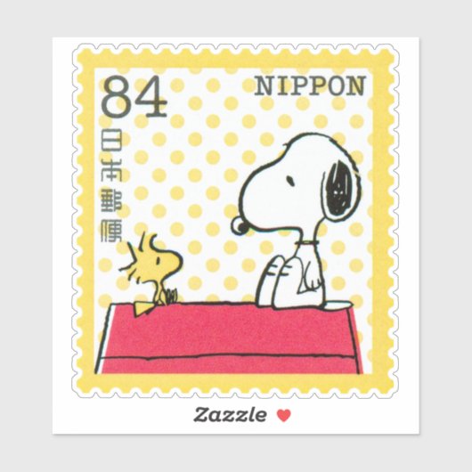 JAPAN, SNOOPY & FRIENDS PEANUTS COMIC postage stam Aufkleber (Blatt)
