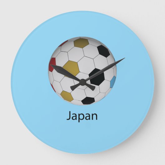Japan Soccer Große Wanduhr (Vorderseite)