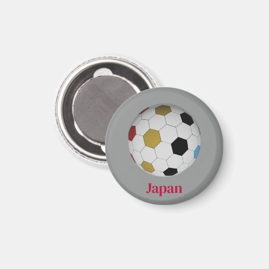 Japan Soccer Magnet (Vorderseite/Rückseite)