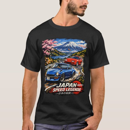 Japan Speed Legends JDM Fairlady vs Supra T-Shirt (Vorderseite)