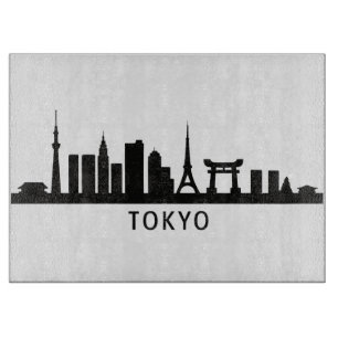 Japan Stadtlandschaft Reise Tokio Skyline Silhou Schneidebrett