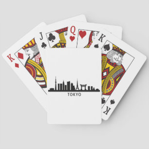 Japan Stadtlandschaft Reise Tokio Skyline Silhou Spielkarten