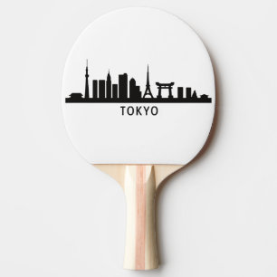 Japan Stadtlandschaft Reise Tokio Skyline Silhou Tischtennis Schläger