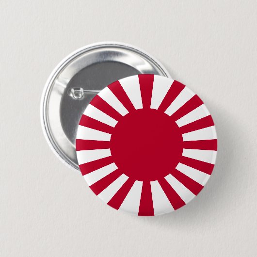 Japan steigende Sonnenflagge Button (Vorne & Hinten)