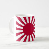 Japan steigende Sonnenflagge Kaffeetasse (Vorderseite Links)