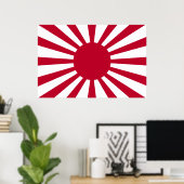 Japan steigende Sonnenflagge Poster (Heimbüro)