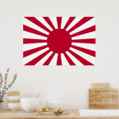 Japan steigende Sonnenflagge Poster (Küche)
