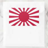 Japan steigende Sonnenflagge Rechteckiger Aufkleber (Tasche)