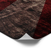 Japan steigt Sonnenflagge auf alten Holzkörnern an Poster (Ecke)