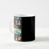 Japan Street Mountain Collage Nihon Japanese Men W Kaffeetasse (Vorderseite Links)