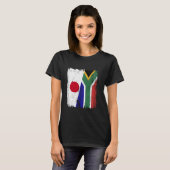 Japan Südafrika Halbfahne Japan Südafrika T-Shirt (Vorne ganz)