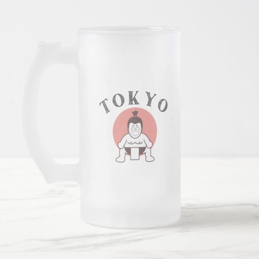 Japan Sumo Tokio - Sohn der Sonne Mattglas Bierglas (Links)