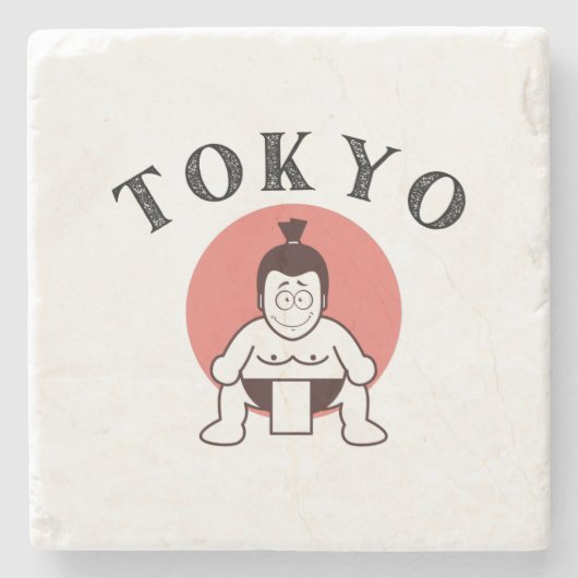Japan Sumo Tokio - Sohn der Sonne Steinuntersetzer (Vorderseite)