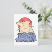 Japan Sumo Vintag Postkarte (Stehend Vorderseite)