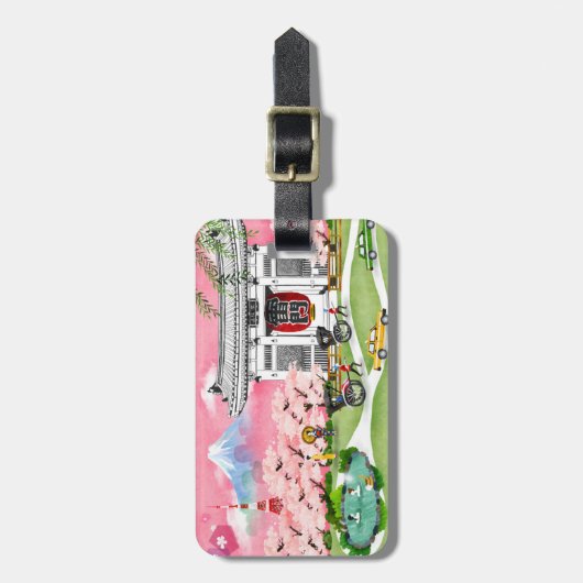 Japan-Szene Gepäckanhänger (Vorderseite vertikal)