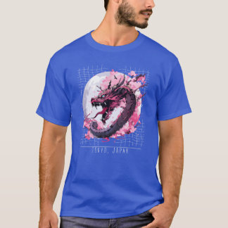 Japan-Tokio-Drache asiatisch inspiriertes Retro-80 T-Shirt