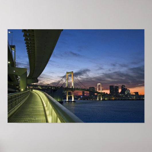 Japan. Tokio. Rainbow Bridge in Tokyo Bay. Poster (Vorne)