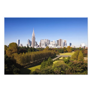 Japan. Tokio. Shinjuku District Skyline und Fotodruck
