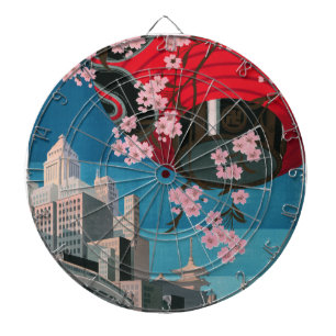 Japan Tokio Vintage Japan Reiseplakat Dartscheibe