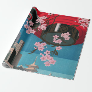 Japan Tokio Vintage Japan Reiseplakat Geschenkpapier