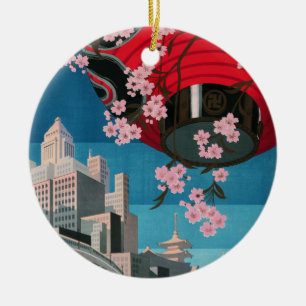 Japan Tokio Vintage Japan Reiseplakat Keramikornament