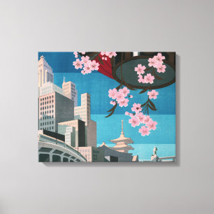 Japan Tokio Vintage Japan Reiseplakat Leinwanddruck