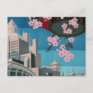 Japan Tokio Vintage Japan Reiseplakat Postkarte