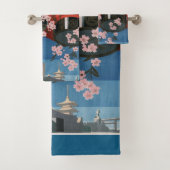 Japan Tokio Vintages japanisches Reiseplakat Badhandtuch Set (Insitu)