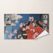 Japan Tokio Vintages japanisches Reiseplakat Badhandtuch Set (Handtuch)