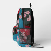 Japan Tokio Vintages japanisches Reiseplakat Bedruckter Rucksack (Rechts)