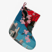 Japan Tokio Vintages japanisches Reiseplakat Großer Weihnachtsstrumpf (Vorderansicht (hängend))