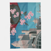 Japan Tokio Vintages japanisches Reiseplakat Handtuch (Vertikal)