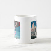 Japan Tokio Vintages japanisches Reiseplakat Kaffeetasse (Mittel)