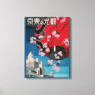 Japan Tokio Vintages japanisches Reiseplakat Leinwanddruck